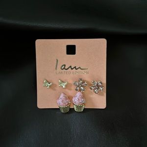 🌞 3/$20 NWT I am Limited Edition Set of 3 Pierced Earrings
